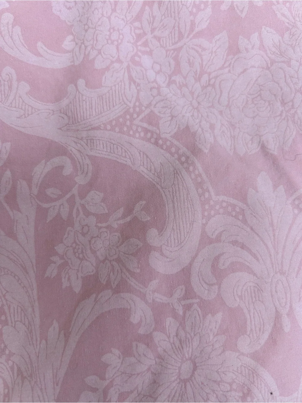 Ralph Lauren Sheets Twin Dusty Rose Pink Damask Floral Bedding Flat Fitted